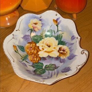 Gorgeous Vintage Porcelain Floral Bowl